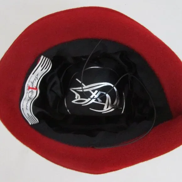 Rhinestone Stars Moon Felt Mini Top Hat Art Deco Derby Church display picture 3